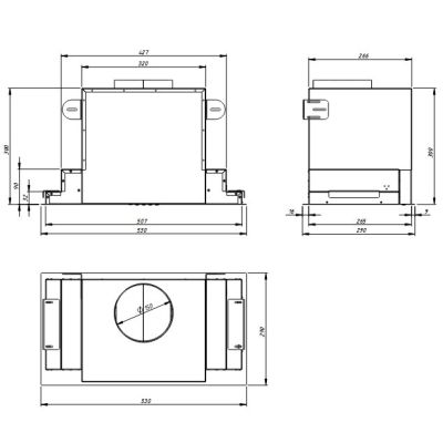 5. AKPO WK-12 EVITA hood BLACK SEMI-MATTE 60 BLACK GLASS 450
