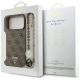 8. Guess 4G Strap Triangle Logo MagSafe Case for iPhone 17 Pro Max - Brown
