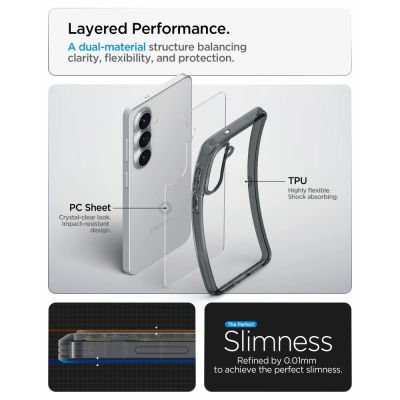 7. Spigen Ultra Hybrid Case for Samsung Galaxy S26 - Semi-Transparent