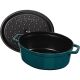 3. STAUB 40510-598-0 Oval Cast Iron Pot – Marine Blue, 5.5 ltr