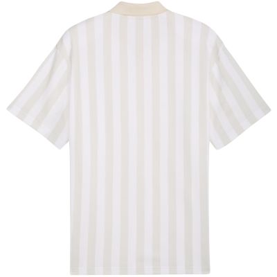 2. Men's Puma Class Relaxed Pinnacle Polo T-shirt white and beige 692069 02