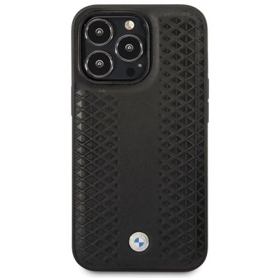 3. BMW Leather Diamond Pattern case for iPhone 14 Pro - black