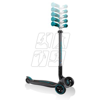 2. Globber Master Prime 3-wheel scooter / Black - Teal 664-105