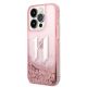 2. Karl Lagerfeld KLHCP14LLBKLCP iPhone 14 Pro 6.1 "pink / pink hardcase Liquid Glitter Big KL