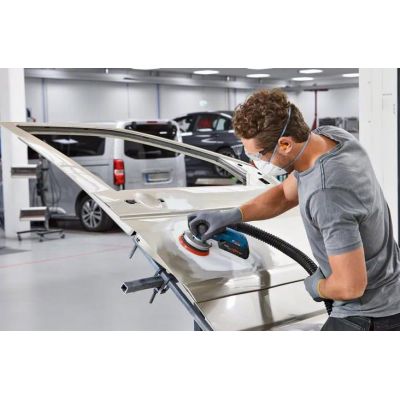 5. Bosch GEX 18V-125 Professional Random Orbital Sander 10000 RPM 20000 OPM Black, Blue, Gray, Red