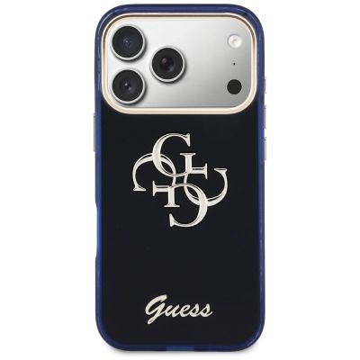 3. Guess IML 4G Script Metal case for iPhone 17 Pro Max - blue