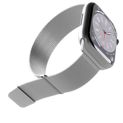 3. Puro Milanese Stainless Steel Strap for Apple Watch 42 / 44 / 45 / 49 mm - Silver