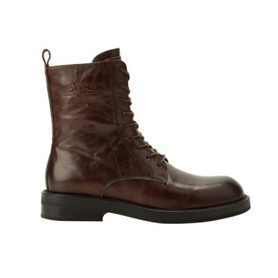 Lee Cooper women's shoes ankle boots brown natural leather fashionable