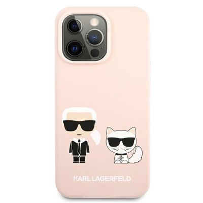 3. Karl Lagerfeld Silicone Karl&Choupette Case for iPhone 13 Pro / iPhone 13 - Light Pink