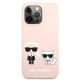 3. Karl Lagerfeld Silicone Karl&Choupette Case for iPhone 13 Pro / iPhone 13 - Light Pink