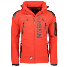 Geographical Norway Techno MEN 056 BS3 men's sports jacket with adjustable hood, waterproof, red (WU1060H/GN)