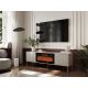 7. EF TV cabinet + black TRESSE fireplace 180x40x54.5 cashmere matt
