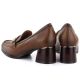 4. Women's brown high-heeled loafers, lords, Potocki SZ12784