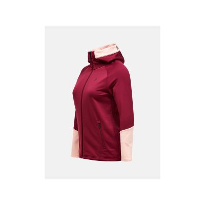 2. Women's Peak Performance Rider Essentials Zip Hood – vertical zenith/peach fuzz, size: M