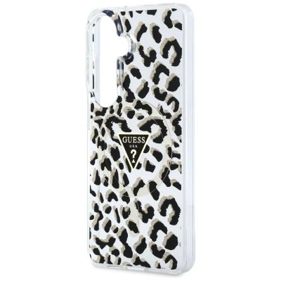 6. Guess IML Leopard Print Triangle MagSafe Case for Samsung Galaxy S26 - Black