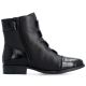 2. Rieker 77053-00 comfortable black women's leather ankle boots