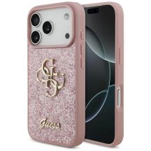 Guess Fixed Glitter Big 4G Case for iPhone 17 Pro / 18 Pro - Pink