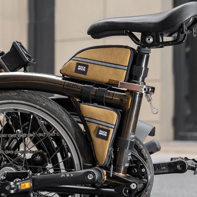 3. Rockbros Triangle Bike Frame Bag 0.3l - Brown