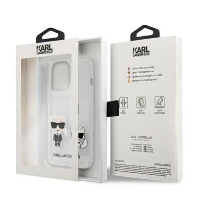 8. Karl Lagerfeld Transparent Karl & Choupette Case for iPhone 13 Pro / 13 - Transparent