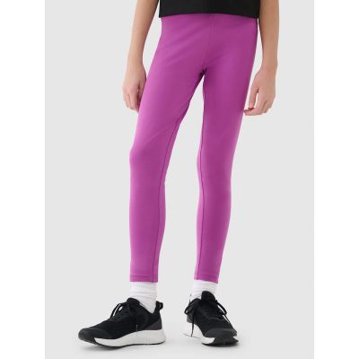 3. Girls' knitted leggings 4F 4FJWMM00TTIGF178-51S