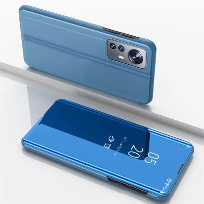 2. Clear View Case cover for Xiaomi 12 Lite blue flip cover