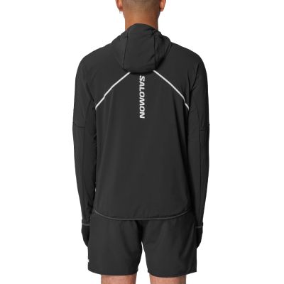 3. Salomon Sense Aero Hybrid Half Zip Hooded LC2429600 Black L