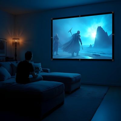 3. MACLEAN PROJECTION SCREEN 84", 175X131CM, 25MM BORDER 4:3, TENSION HOOKS MC-166