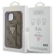 8. Guess Grip Stand 4G Triangle Strass case for iPhone 15 - brown