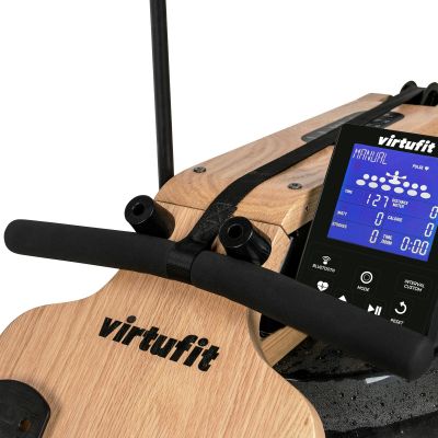 6. VIRTUFIT ELITE WOODEN ROWING MACHINE WITH WATER RESISTANCE - WOOD/OAK
