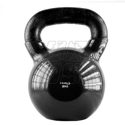 9. Kettlebell iron covered with vinyl HMS black KNV28