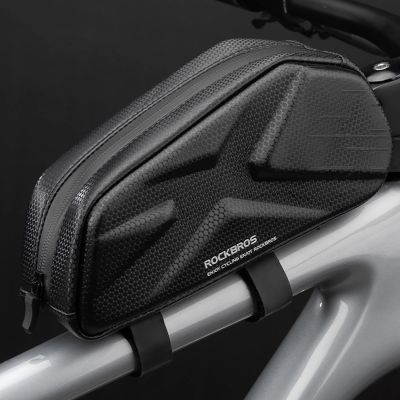 4. Rockbros Bike Bag, Rigid, Frame, Top Tube, 1.4l - Black