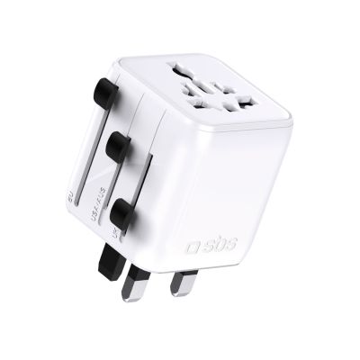 SBS TEADAPTUNI universal travel adapter - white