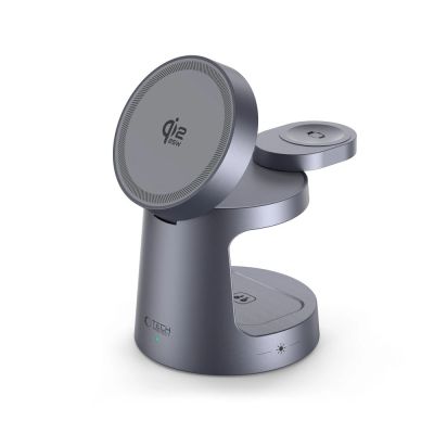 3. Tech-Protect QI2.2-25W-A48 3in1 Magnetic Wireless Charger - Navy Blue