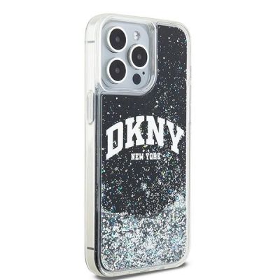 4. DKNY Liquid Glitter Big Logo iPhone 14 Pro Max Case - Black
