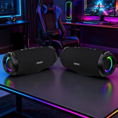 8. Dudao Y21Pro Wireless Speaker with RGB Backlight Bluetooth 5.3 - Black