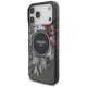 3. Guess IML Flowers Pearl Strap MagSafe Case for iPhone 18 Pro Max / 17 Pro Max – Black