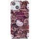 3. Hello Kitty IML Tags Graffiti case for iPhone 15 - pink