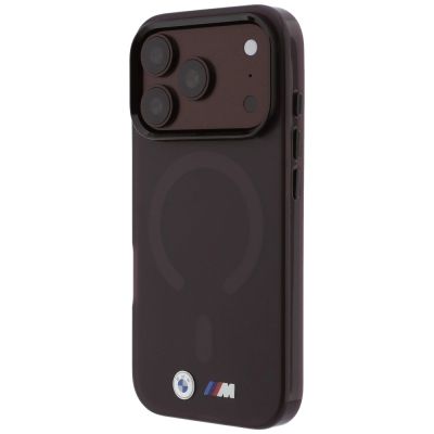 2. BMW M IML Frosted Metal Logo & Trims MagSafe Case for iPhone 17 Pro Max / 18 Pro Max - Burgundy