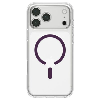 4. Spigen Ultra Hybrid Mag MagSafe Case for iPhone 18 Pro / 17 Pro – Clear Burgundy