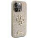 4. Guess Glitter Script Big 4G iPhone 15 Pro Case - Gold