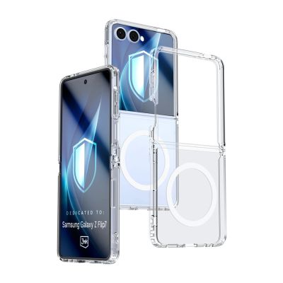 9. 3mk Armor MagCase for Samsung Galaxy Z Flip 7 - Transparent