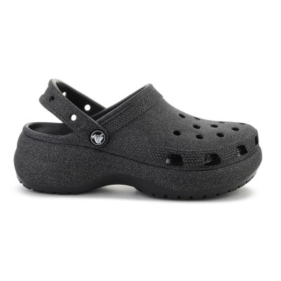 6. CROCS CLASSIC PLATFORM GLITTER CLOG W BLACK 207241-001