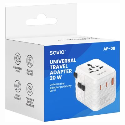 3. SAVIO UNIVERSAL TRAVEL ADAPTER 20W AP-08