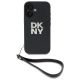 2. DKNY Wrist Strap Stock Logo iPhone 16 Case - Black