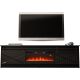 2. GRANERO TV cabinet + fireplace 200x56.7x35 black/black combination