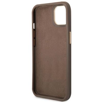 7. Guess GUHCP14MHG4SHW iPhone 14 Plus 6.7 "brown / brown hard case 4G Vintage Gold Logo