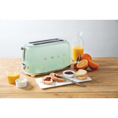 7. SMEG toaster model TSF02PGEU, pastel green color