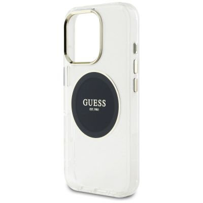 6. Guess IML Metal Colored Circle Classic Logo MagSafe case for iPhone 16 Pro - black