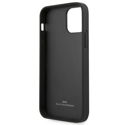 7. BMW Leather Curve Perforate Case for iPhone 12 Pro Max - Black