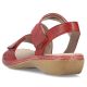 12. Rieker W RKR685 comfortable leather sandals red